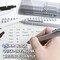 6-Piece Gel Pens, 0.5mm Fine Point, Quick-Dry Black Ink, Office & School